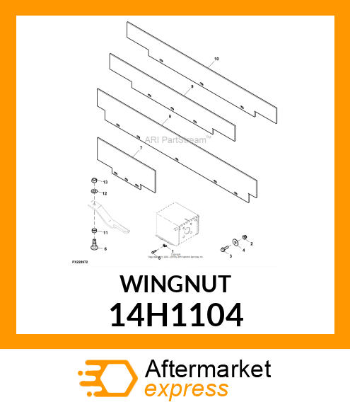 NUT, FORGED WING 14H1104