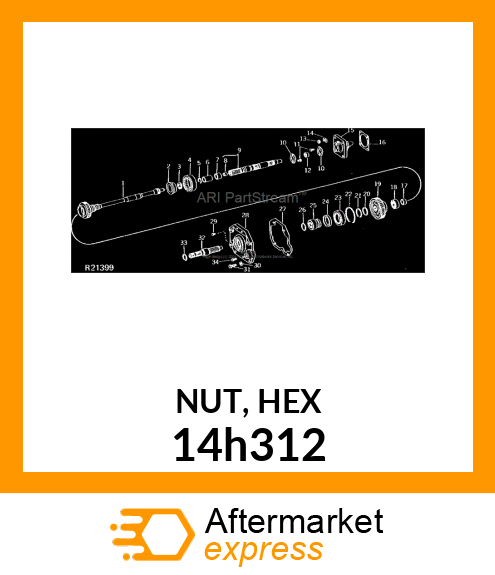 NUT, HEX 14h312