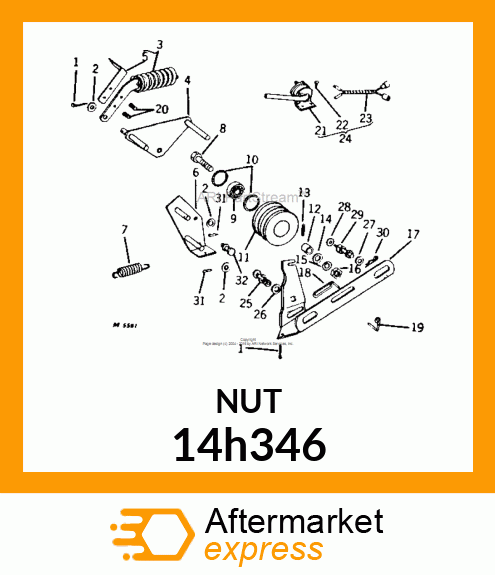 NUT, HEX JAM 14h346