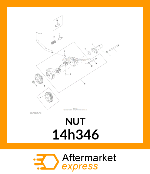 NUT, HEX JAM 14h346