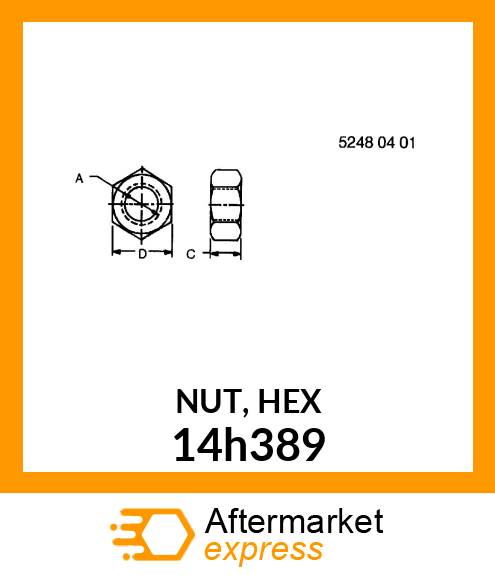 NUT, HEX 14h389