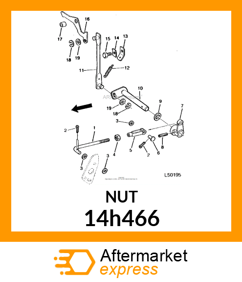 NUT, HEX JAM 14h466