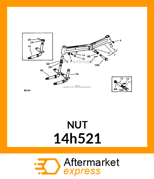 NUT, HEX SLOTTED 14h521