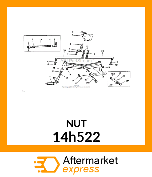 NUT, HEX SLOTTED 14h522