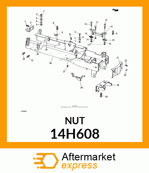 NUT, HEX MACHINE SCREW 14H608