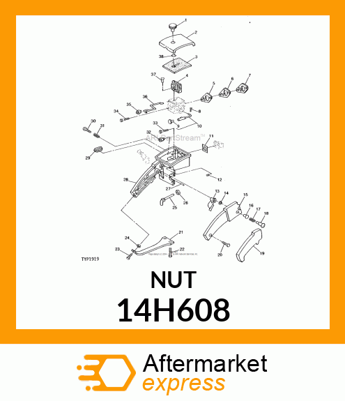 NUT, HEX MACHINE SCREW 14H608