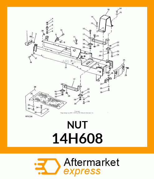 NUT, HEX MACHINE SCREW 14H608