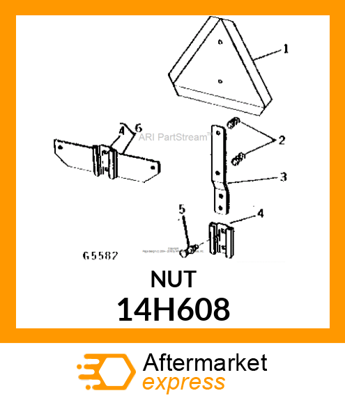 NUT, HEX MACHINE SCREW 14H608