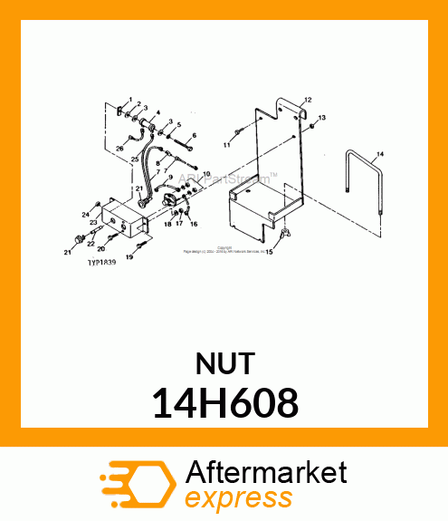 NUT, HEX MACHINE SCREW 14H608