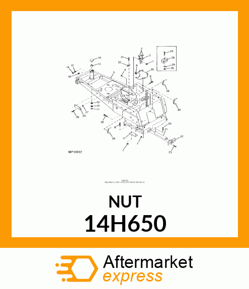 NUT, HEX 14H650