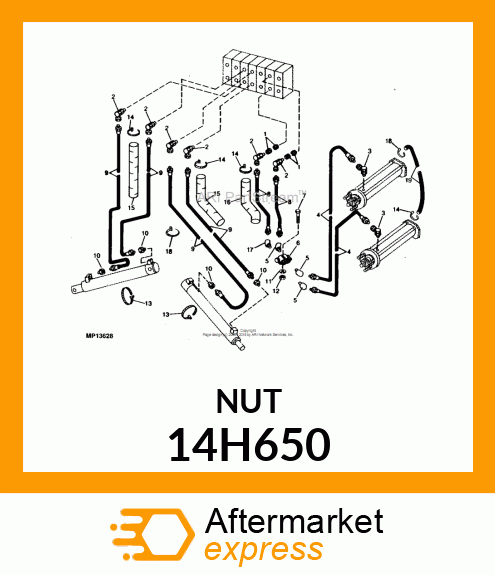 NUT, HEX 14H650