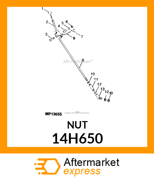 NUT, HEX 14H650