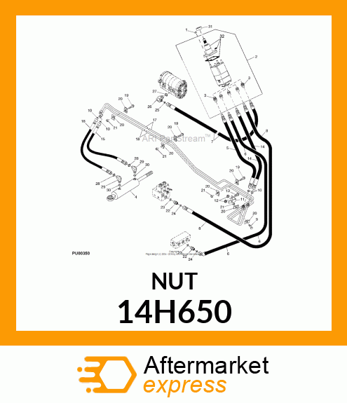 NUT, HEX 14H650