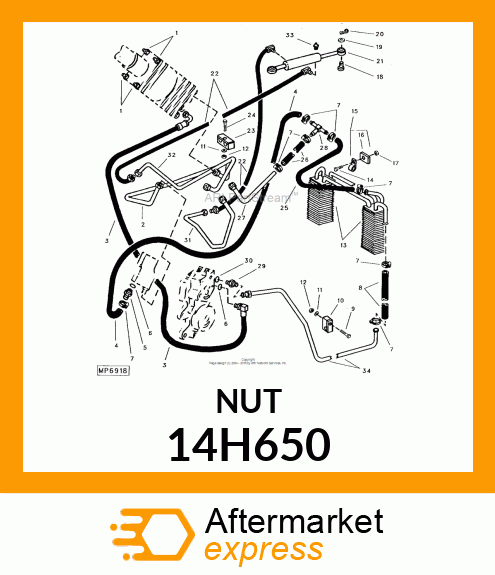 NUT, HEX 14H650