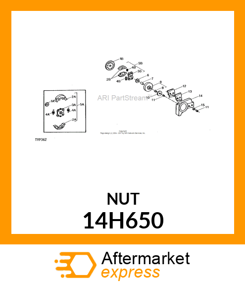 NUT, HEX 14H650