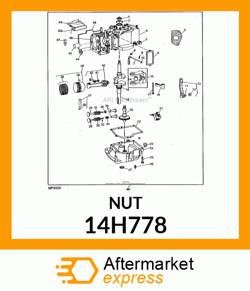 NUT, HEX MACHINE SCREW 14H778