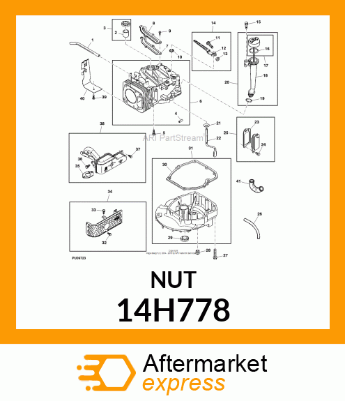 NUT, HEX MACHINE SCREW 14H778