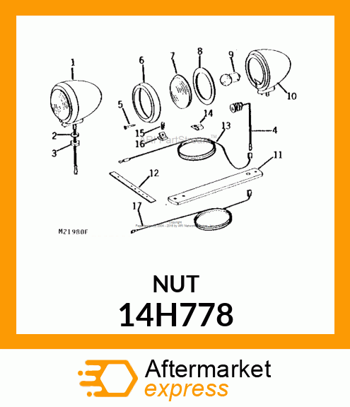 NUT, HEX MACHINE SCREW 14H778