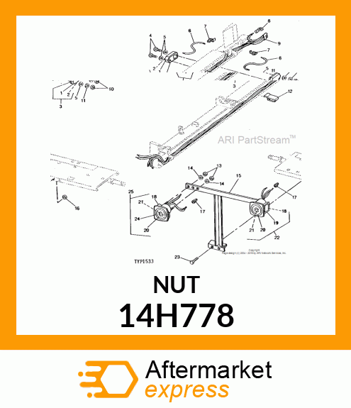 NUT, HEX MACHINE SCREW 14H778