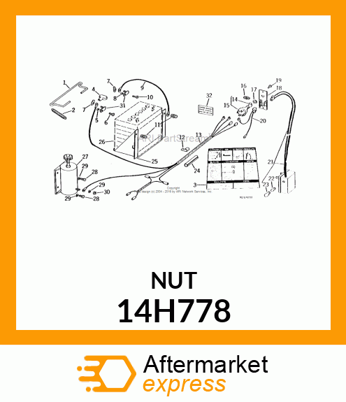 NUT, HEX MACHINE SCREW 14H778