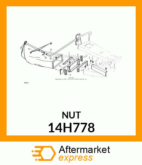 NUT, HEX MACHINE SCREW 14H778