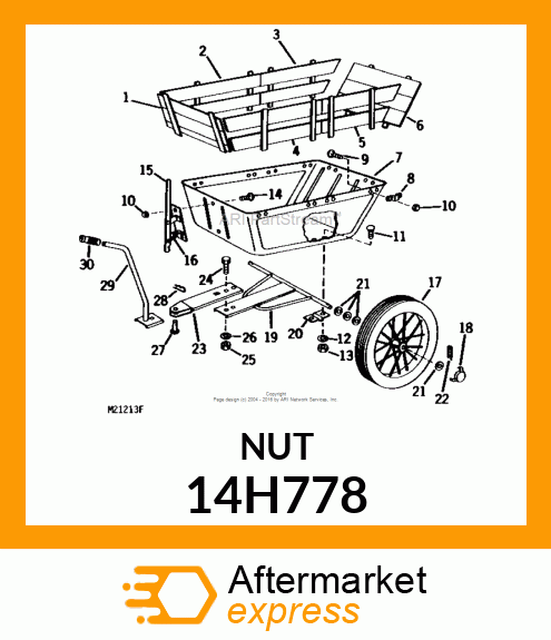 NUT, HEX MACHINE SCREW 14H778