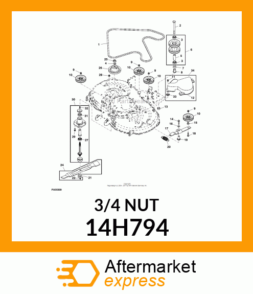 NUT, HEX 14H794