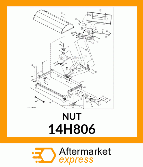 NUT, HEX JAM 14H806