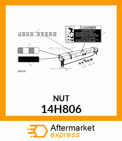 NUT, HEX JAM 14H806