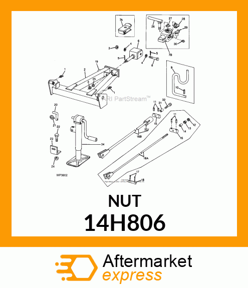 NUT, HEX JAM 14H806