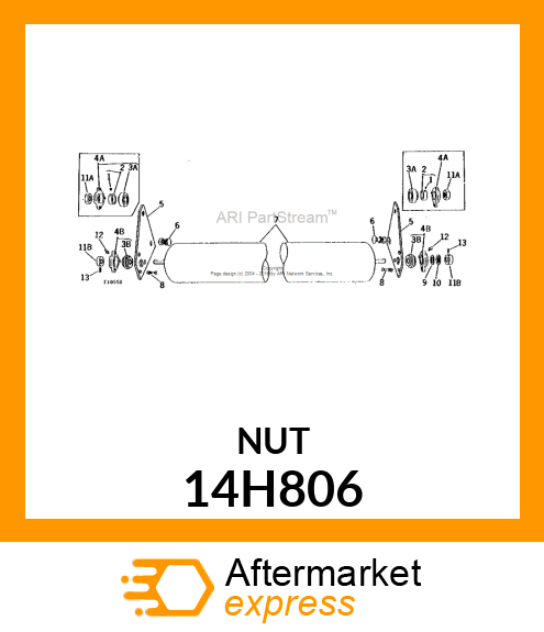 NUT, HEX JAM 14H806