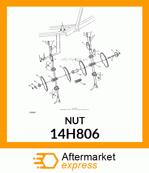 NUT, HEX JAM 14H806