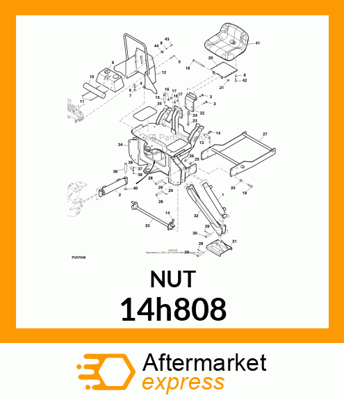 NUT, HEX 14h808