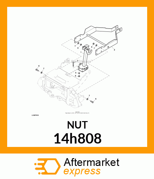 NUT, HEX 14h808