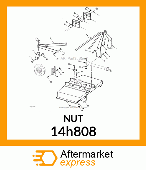 NUT, HEX 14h808