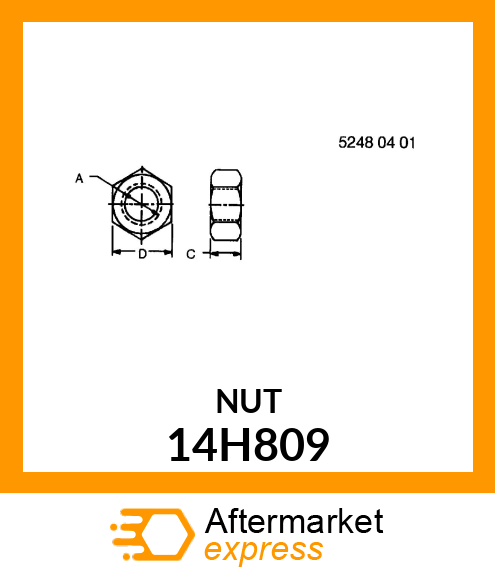 NUT, HEX 14H809