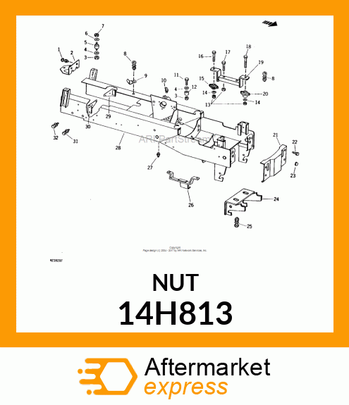 NUT, HEX 14H813