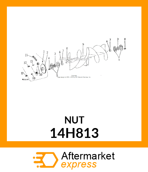 NUT, HEX 14H813