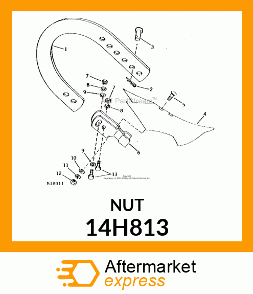 NUT, HEX 14H813