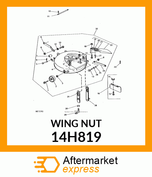 NUT, FORGED WING 14H819