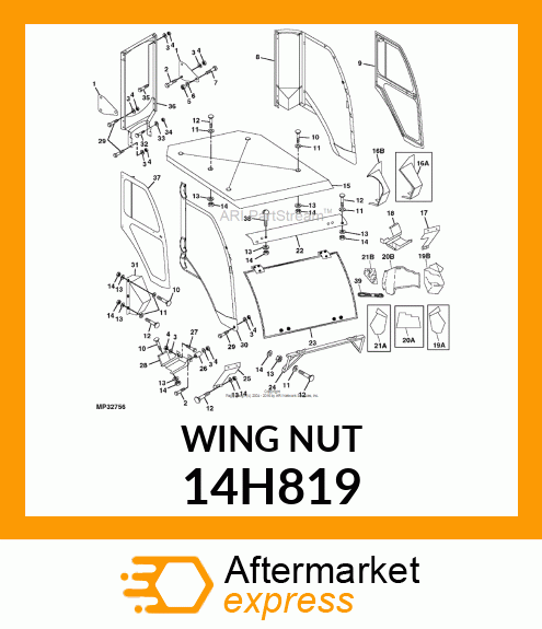 NUT, FORGED WING 14H819