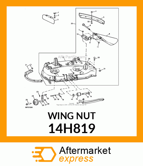 NUT, FORGED WING 14H819