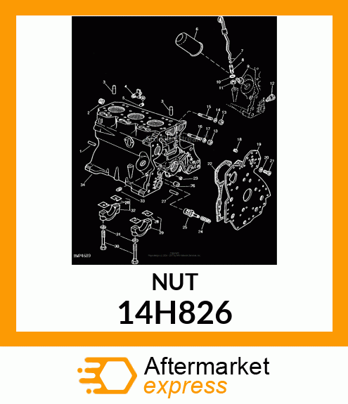 NUT, HEX JAM 14H826