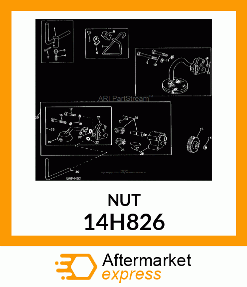 NUT, HEX JAM 14H826