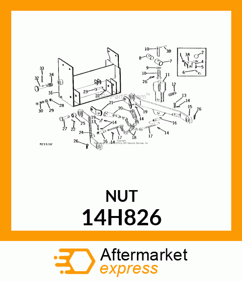 NUT, HEX JAM 14H826