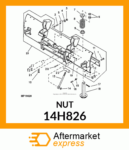 NUT, HEX JAM 14H826