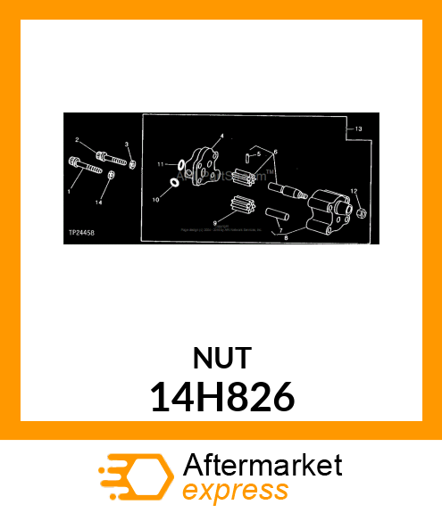 NUT, HEX JAM 14H826