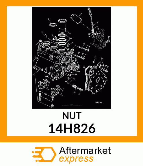 NUT, HEX JAM 14H826