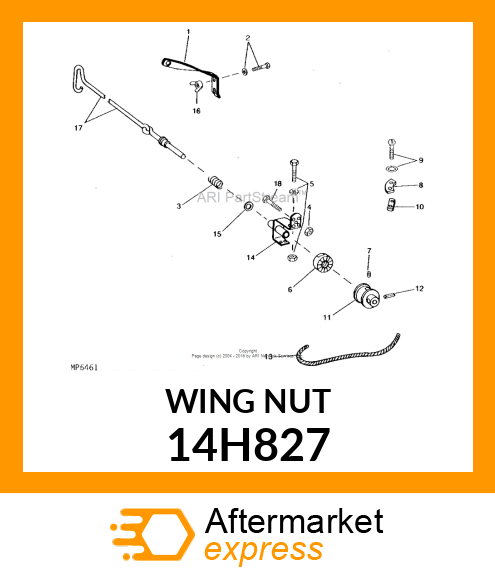 NUT, FORGED WING 14H827