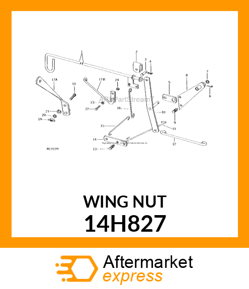 NUT, FORGED WING 14H827